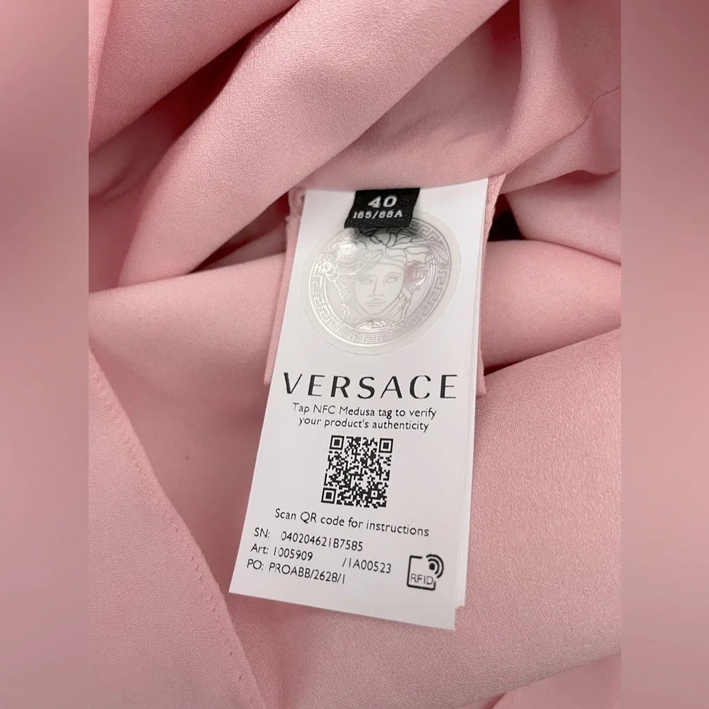 Versace Medusa cocktail mini dress in pink FW2023 NWT